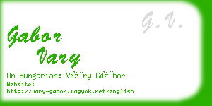 gabor vary business card